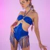Deep Blue Mirage Sequin Bodysuit -Rave Wonderland Shop LizzieRoseMedia 3162