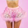 Roma Butterfly Oasis Multi Pink Sheer Skirt With Marabou Trim -Rave Wonderland Shop RAVEWONDERLANDECOMM06.16.23 50