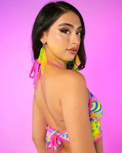 Shark Psychedelic Psilocybin O-Ring Halter Top 16 Shark Psychedelic Psilocybin O-Ring Halter Top -Rave Wonderland Shop RW 011023 9206