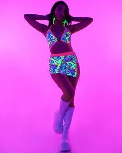 Shark Psychedelic Psilocybin O-Ring Halter Top 22 Shark Psychedelic Psilocybin O-Ring Halter Top -Rave Wonderland Shop RW 011023 9280