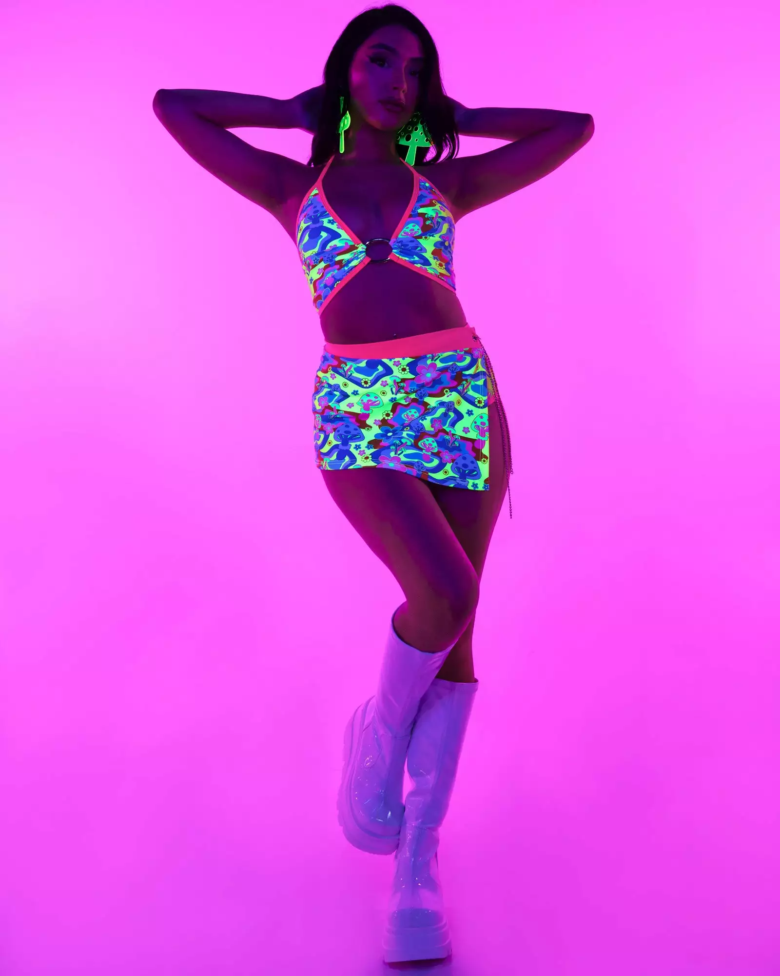 Shark Psychedelic Psilocybin O-Ring Halter Top 12 Shark Psychedelic Psilocybin O-Ring Halter Top - Image 10