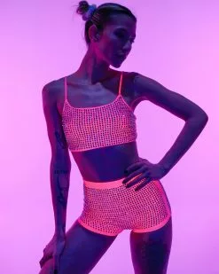 Pink Ice 2pc Rhinestone Set 17 Pink Ice 2pc Rhinestone Set -Rave Wonderland Shop RW 062922 812