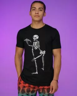 Space Yacht Black Twerk Skeleton Tee