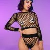 Be Wicked Black Play With Me 2pc Fishnet Set 2 Be Wicked Black Play With Me 2pc Fishnet Set -Rave Wonderland Shop RW 081722 936