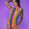 LEG AVENUE Rainbow Mesh Fishnet Rave Bodysuit 1 LEG AVENUE Rainbow Mesh Fishnet Rave Bodysuit -Rave Wonderland Shop RW 092222 331