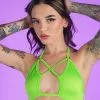 Roma Neon Green Kinetic Criss-Cross Top -Rave Wonderland Shop RW 100422 13
