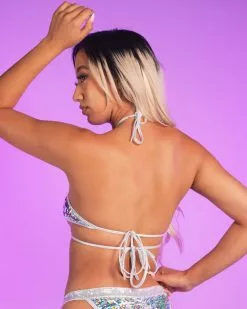 Roma Ice Prism Cutout Tie Top -Rave Wonderland Shop RW 101222 684