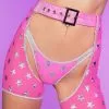 Roma Pink Cosmic Stardust Chaps -Rave Wonderland Shop RW 101822 27