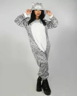 Rave Wonderland Shop 53 Grey Leopard Unisex Onesie