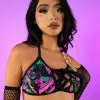 Rolita Couture X RW Acid Waves Lace-Up Top -Rave Wonderland Shop RW 120622 421