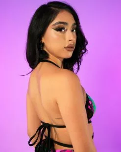 Rolita Couture X RW Acid Waves O Ring Wrap Around Top -Rave Wonderland Shop RW 120622 552