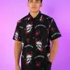 Skull & Rose Basshead Hawaiian Shirt -Rave Wonderland Shop RW 120822 177