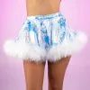 Roma On Cloud Nine Metallic Skirt W/ Marabou Trim -Rave Wonderland Shop Rave 03 08 58