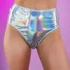 Roma Space Babe Hologram High-Waisted Shorts -Rave Wonderland Shop Rave 03 10 7954