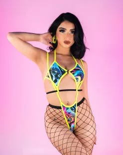 Rolita Couture X RW Midnight Lava Slingshot Bodysuit