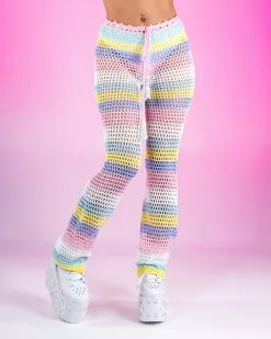 Pastel Paradise 2pc Crochet Pant Set -Rave Wonderland Shop Rave 04 06 197