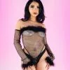 High Class Rhinestone Fishnet Bodysuit 1 High Class Rhinestone Fishnet Bodysuit -Rave Wonderland Shop Rave 04 06 212