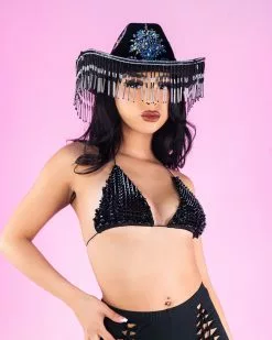 Black Suede Torn Front Lace Bell Bottom Pants -Rave Wonderland Shop Rave 04 06 224