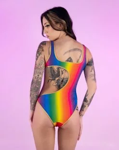 Over The Rainbow Cutout Bodysuit -Rave Wonderland Shop Rave wonderland products 043