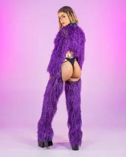 Roma Funkmaster Faux Fur Chaps W/ Belt -Rave Wonderland Shop SadswimxRWECOMM06.23.23 17