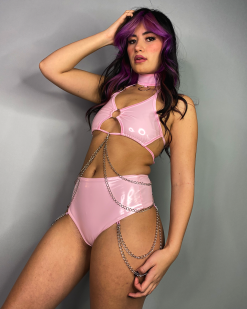 Sugar Baby Pink High Waist Seamless Chained Bottoms