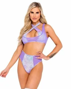 Roma Lavender Sugar Nova Two-Tone Mesh Top -Rave Wonderland Shop ezgif 1 574ad734c8