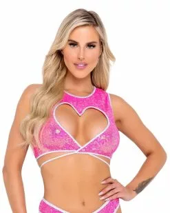 Roma Pink Sugar Nova Heart Cutout Top -Rave Wonderland Shop ezgif 1 a8509ec551 2