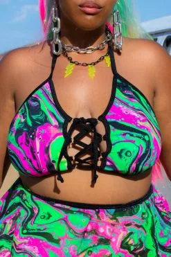 Rolita Couture X RW Acid Waves Lace-Up Top -Rave Wonderland Shop ezgif 1 e43e18ec6d